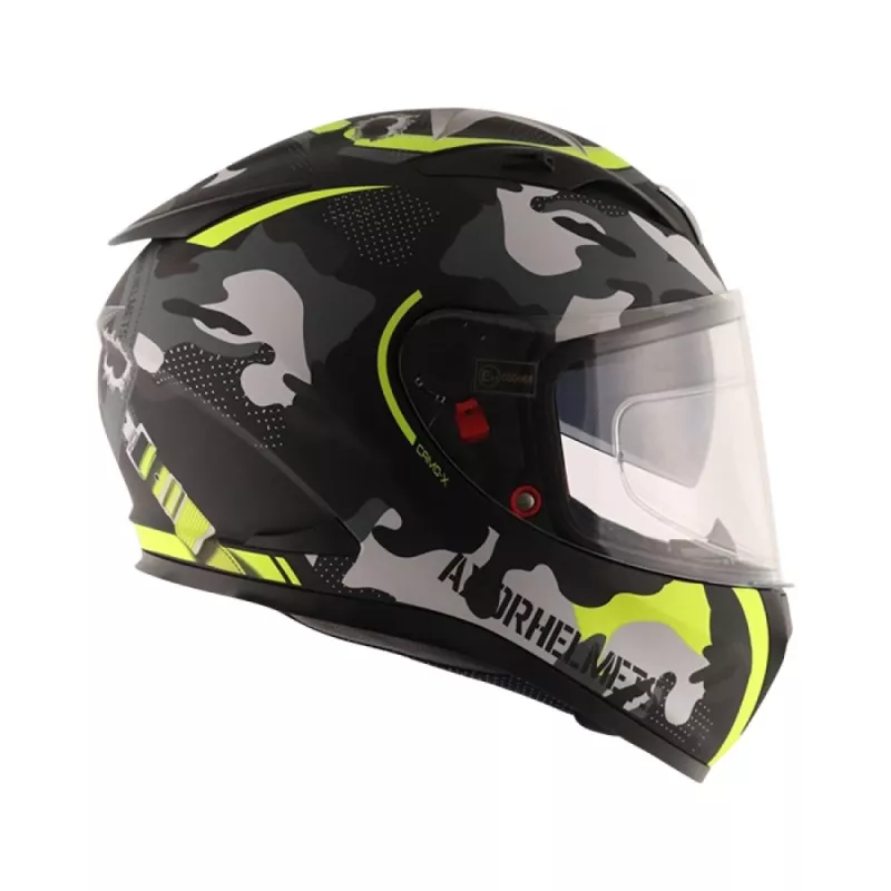 MC-Motorcykel Integralhjälm Street Camo Neon Yellow