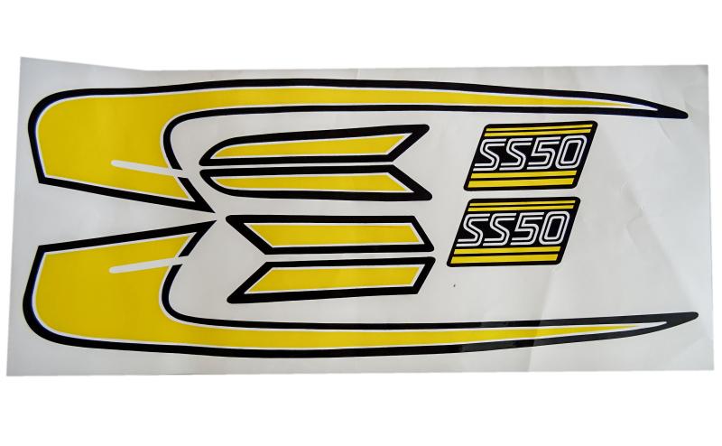 Dekalsats Honda SS50 gul