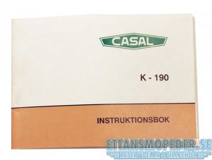 Instruktionsbok Casal K-190 mfl.