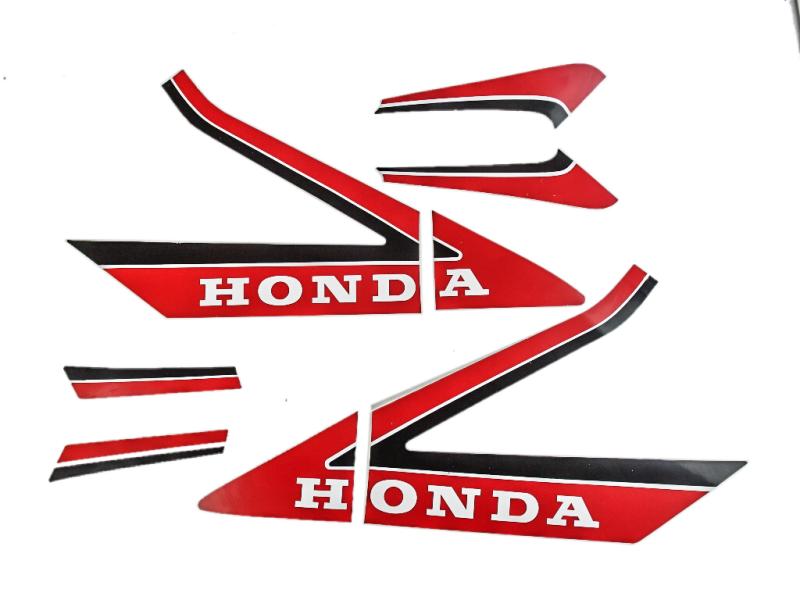 Dekalsats Honda MB röd/vit