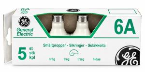 Smältpropp/säkringar 6A 5 st