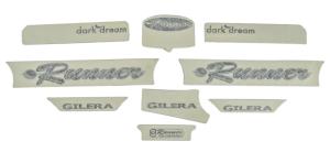 Dekalsats Gilera Runner röd/silver
