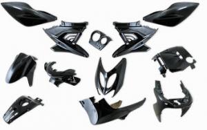 Kåpset Metallic svart Yamaha Aerox 12 delar 1999-2012