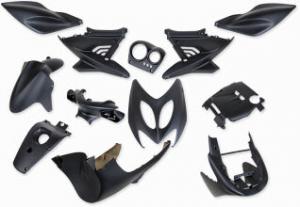 Kåpset Mattsvart Yamaha Aerox 12 delar 1999-2012