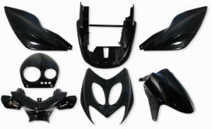 Kåpset Metallic svart Yamaha Aerox 7 delar 1999-2012