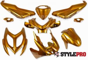 Kåpset Metallic gul Yamaha Aerox 9 delar 2013-2015