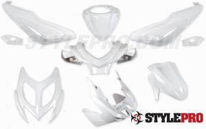 Kåpset Matt vit Yamaha Aerox 9 delar 2013-2015