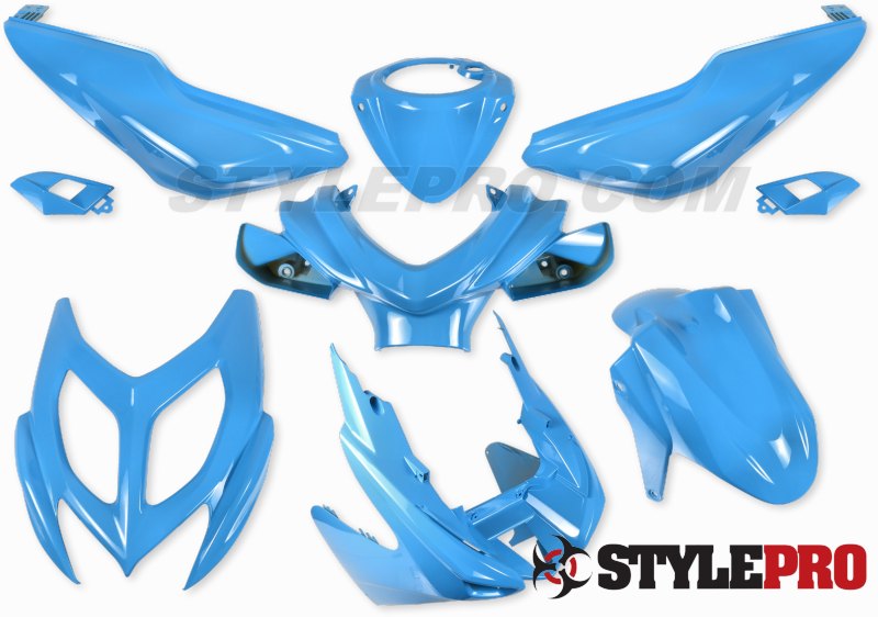 Kåpset Ice Blue Yamaha Aerox 9 delar 2013-2015