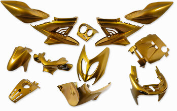 Kåpset Guld metallic Yamaha Aerox 12 delar 1999-2012