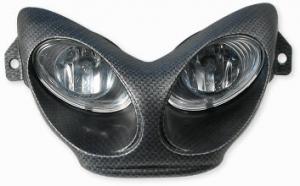 Framlyse Yamaha Aerox med halogen lampor Carbon Look