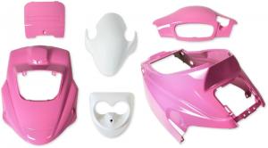 Kåpset Rosa/vit PGO Bigmax mfl 10"