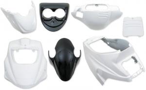 Kåpset Vit/svart PGO Bigmax mfl.