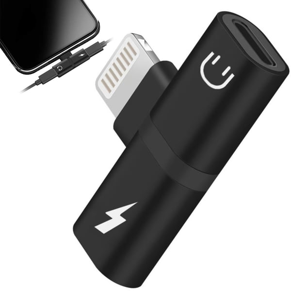 Adapter T-delare Iphone ljud/laddning svart