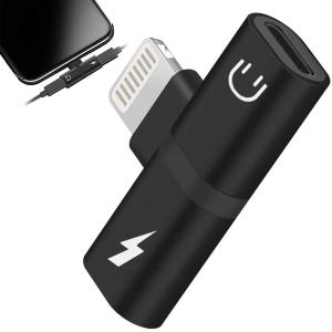 Adapter T-delare Iphone ljud/laddning svart