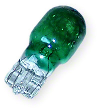 Glödlampa glas grön 12V10W