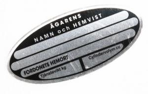 Ägarens namn och hemvist Emblem