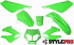 Kåpset Derbi Senda mfl. Kawasakigrön