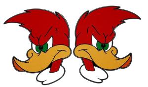 Dekaler Woodpecker (Hackspett) Butter 1 par 100x80mm