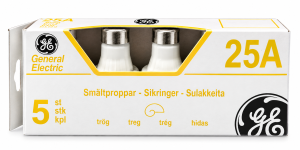 Smältpropp/säkringar 25A 5 st