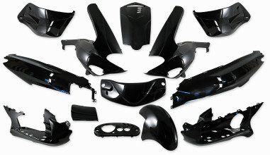 Kåpset Metallic svart Gilera Runner 04-06