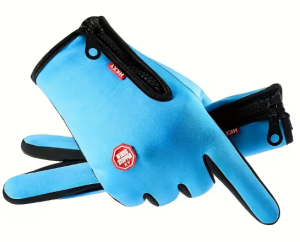 Handskar vatten/vindtäta Blå Large 1 par