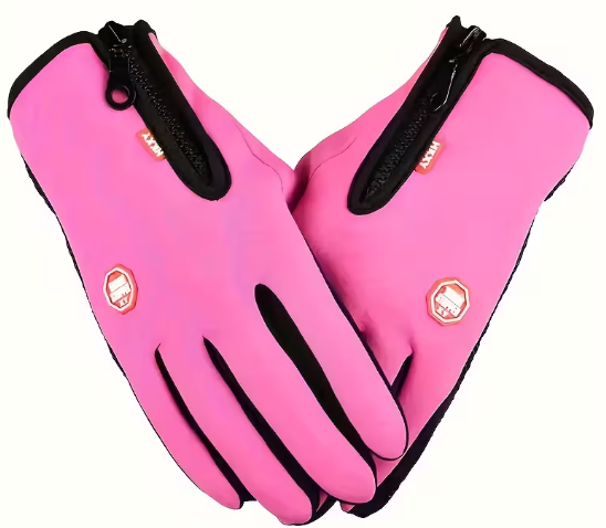 Handskar vatten/vindtäta Rosa Medium 1 par