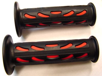 Gummihandtag Svart/röd Progrip 22/24mm 1 par Universal