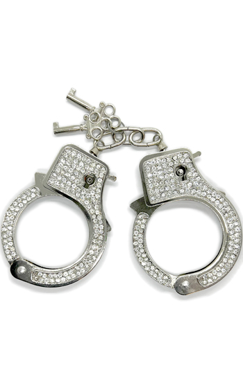 Diamond Handcuffs Vit/Klar