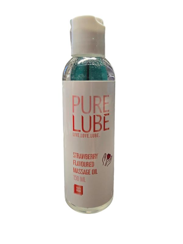 PURE LUBE Massageolja 150ml Strawberry