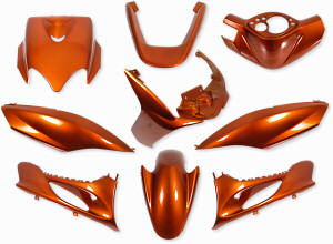 Kåpset Orange Metallic Yamaha Jog R/RR 9 delar