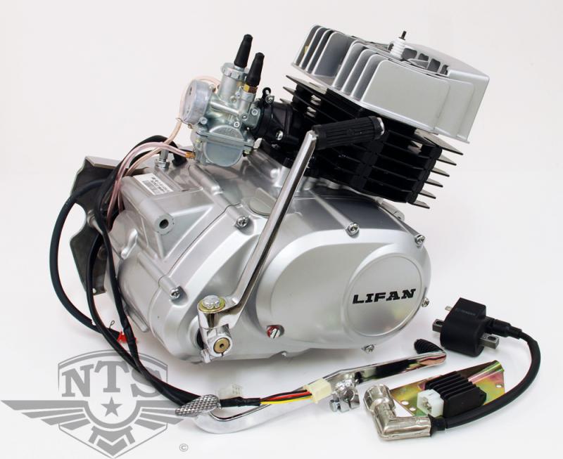 Lifan AX-100 tvåtakts motor 98cc 4väx. komplett