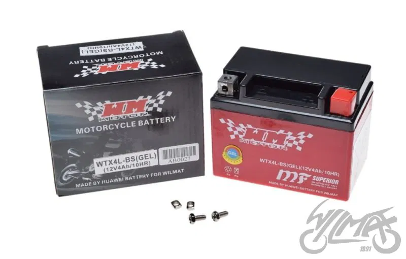 Batteri 12 V YB4L-B 4Ah GEL Suzuki TS50 mfl
