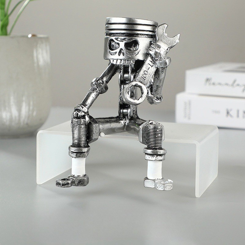Prynadsfigur kolv/skiftnyckel metall 130mm