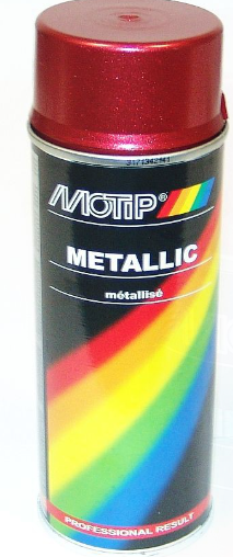 Sprayfärg Röd metallic 400ml Motip