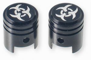 Ventilhattar kolv svart 1 par Universal