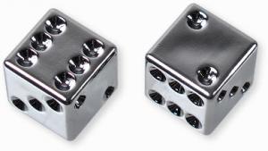 Ventilhatt tärning krom 1 par Universal