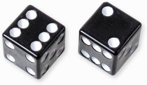 Ventilhatt tärning svart 1 par Universal