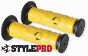 Handtag Svart/gul mjuka spider 1 par Universal