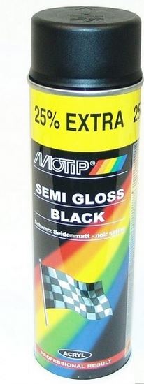 Sprayfärg svart halvmatt 500ml Motip