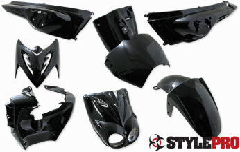 Kåpset Metallic Svart Yamaha Slider 7 delar 2000-2012