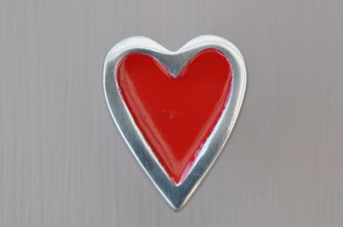 Knopp Hjärta röd