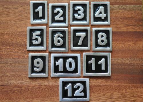 Siffror till brevlådan - svart