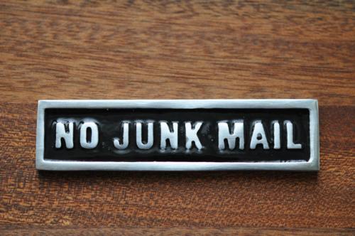 NO JUNK MAIL - black