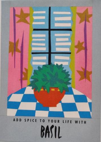 Seed Packet Postcard - Basil