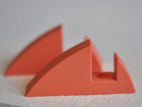 Hyllkonsol pastellröd 16 mm