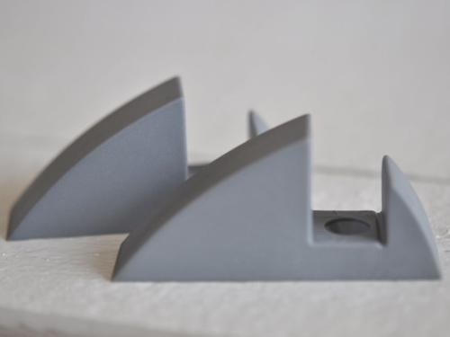 Hyllkonsol silvergrå 16 mm