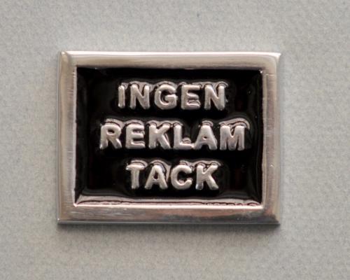 INGEN REKLAM TACK - svart
