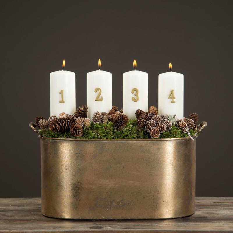 Adventssiffror 1 - 4 - Guld