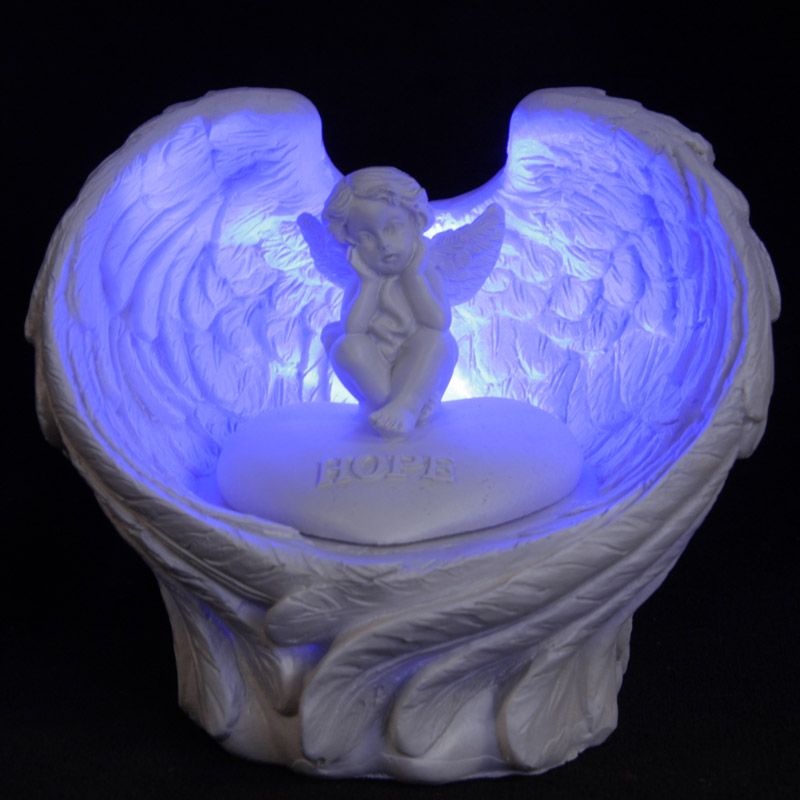 Product Image for Ängel Med LED - Lampa Hope blå polyresin