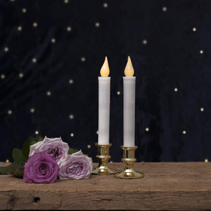 Product Image for LED Antikljus 2-pack Mässing